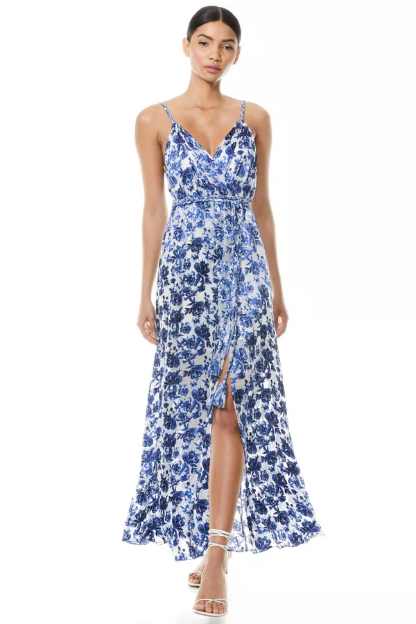 Samantha Belted Floral Maxi Dress by alice + olivia at THE MILE
