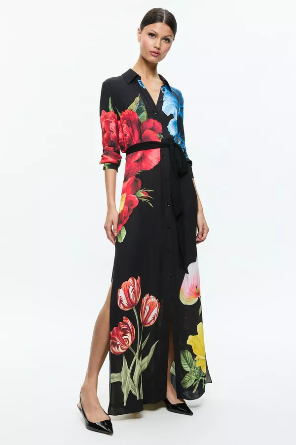 chassidy maxi shirt dress Chassidy Maxi Shirt Dress by alice + olivia at THE MILE