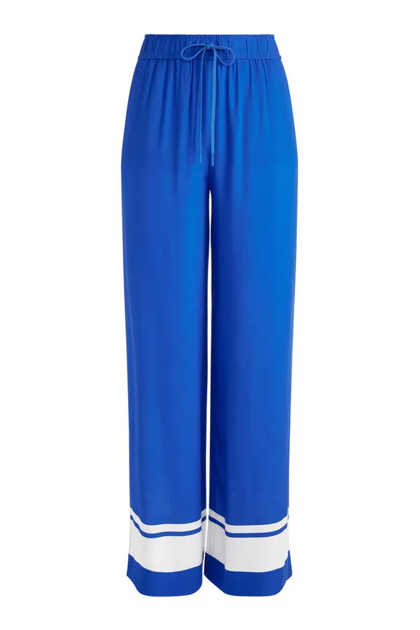 【ALICE+OLIVIA】Savetta High Waist Pants - Beyond Stripe Savetta High Waisted Wide Leg Side Slit Pant by alice +