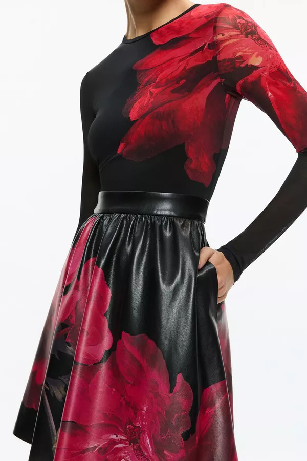 Chara Vegan Mini Dress by alice + olivia at THE MILE Chara Vegan Mini Dress by alice + olivia at THE MILE