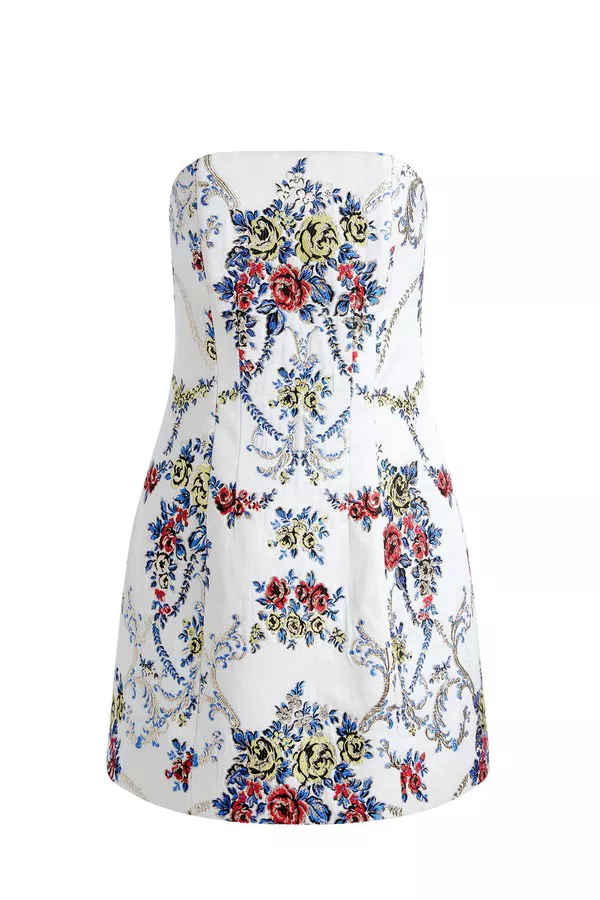 Velia Strapless Mini Dress by alice + olivia at THE MILE