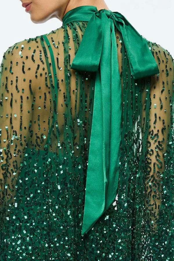 zenon sequin cape mini dress Buy Alice + Olivia Silver Zenon Sequin Cape Mini Dress For Women Online