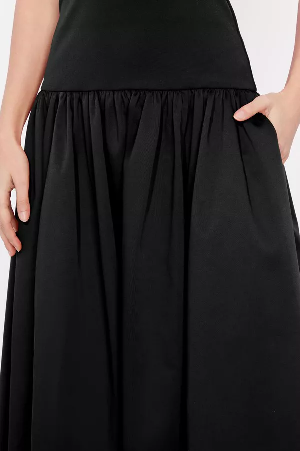 oriana drop waist midi dress Oriana Drop Waist Midi Dress by alice + olivia at THE MILE