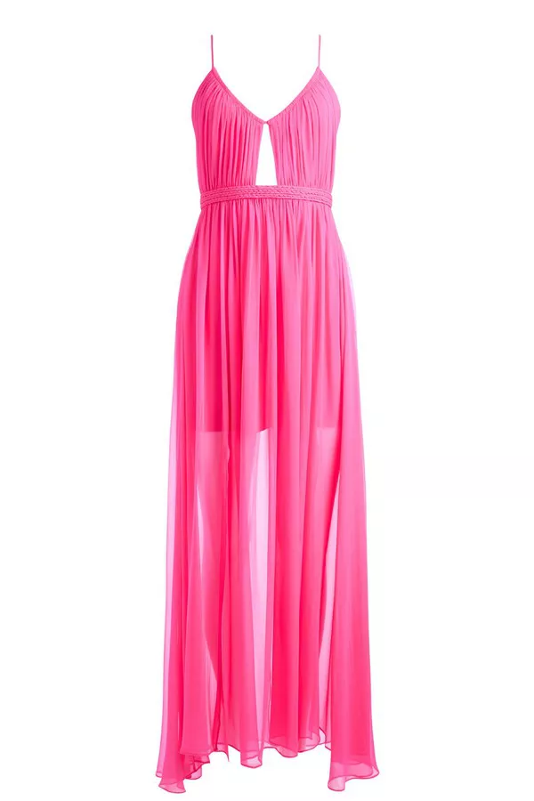 Tamar Cut Out Slit Maxi Dress by alice + olivia at THE MILE Tamar Cut Out Slit Maxi Dress by alice + olivia at THE MILE