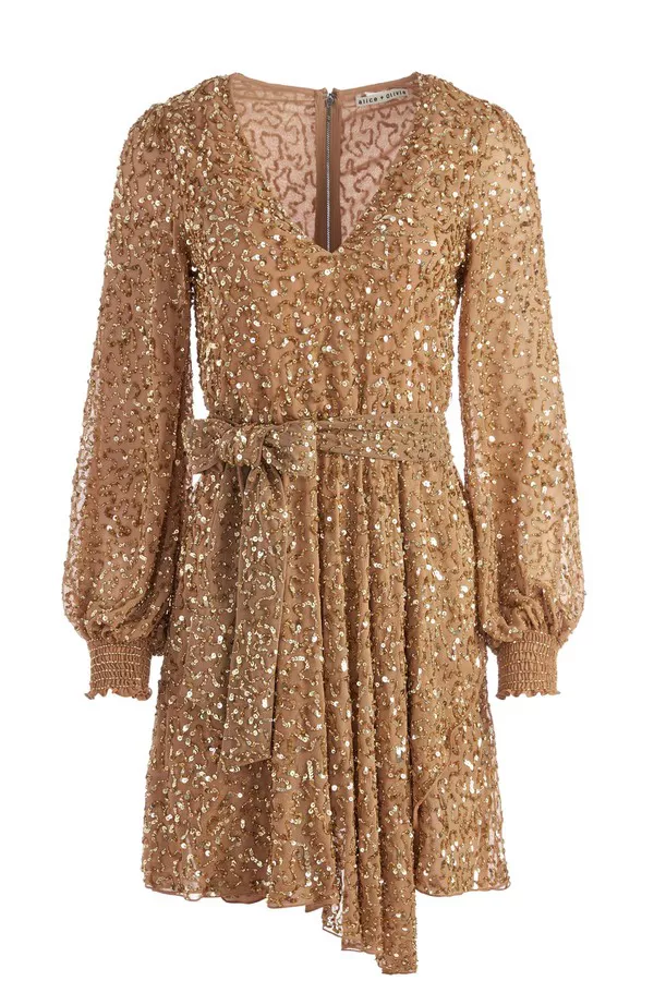 Kieran Sequin Mini Dress by alice + olivia at THE MILE Kieran Sequin Mini Dress by alice + olivia at THE MILE