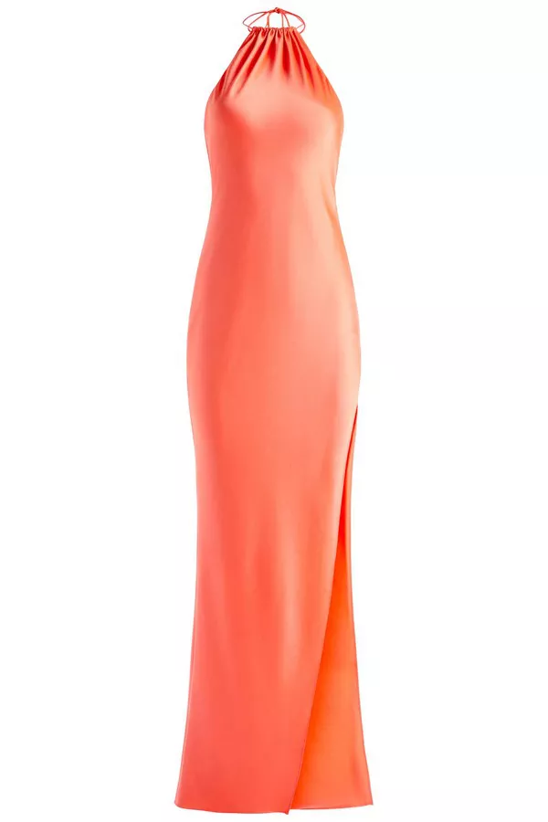 Zumi Open Back Halter Maxi Dress by alice + olivia at THE MILE