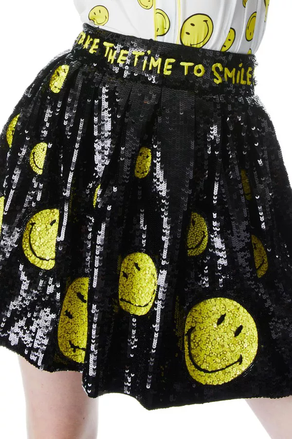 A+O X Smiley Fizer Embellished Mini Skirt by alice + olivia at THE