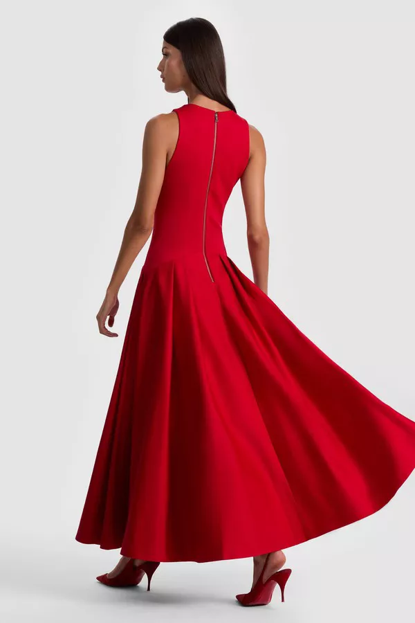 Adley Drop Waist Midi Dress by alice + olivia at THE MILE Adley Drop Waist Midi Dress by alice + olivia at THE MILE