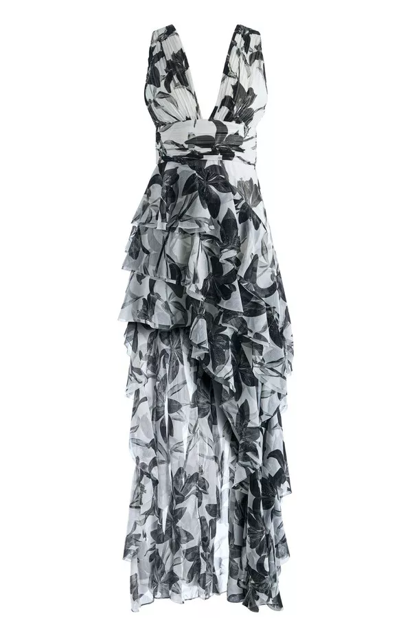 alice floral asymmetrical maxi dress Francesca's Alice Floral Asymmetrical Maxi Dress