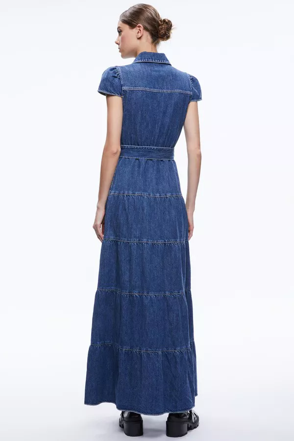 Miranda Maxi Denim Dress by alice + olivia at THE MILE