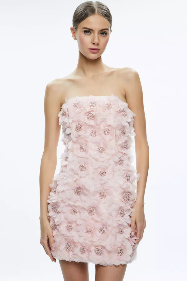 一部先行予約品 Alice+Olivia♦VELIA ミニドレス Alice + Olivia Velia Floral Embellished Minidress | Saks