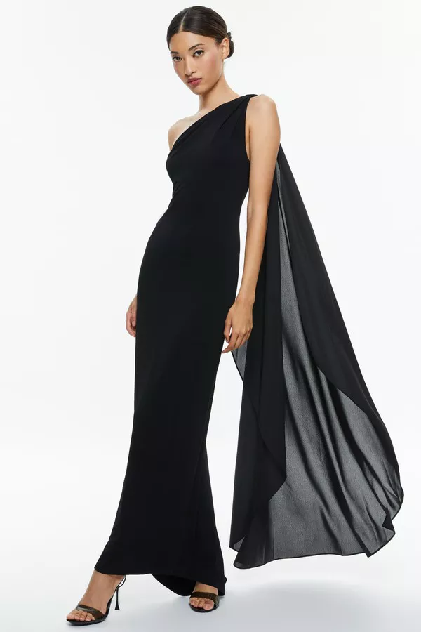 Anja One Shoulder Draped Maxi Dress by alice + olivia at THE MILE