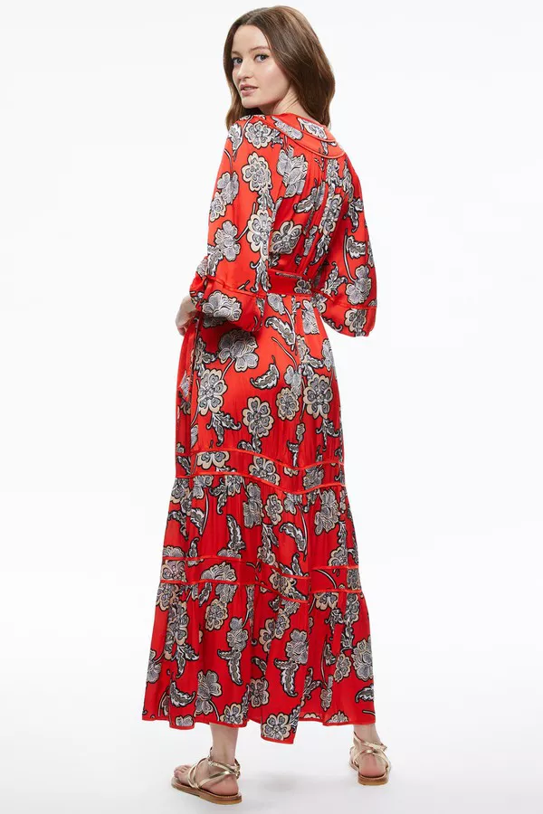 Lyla Blouson Sleeve Tunic Midi Dress by alice + olivia at THE MILE