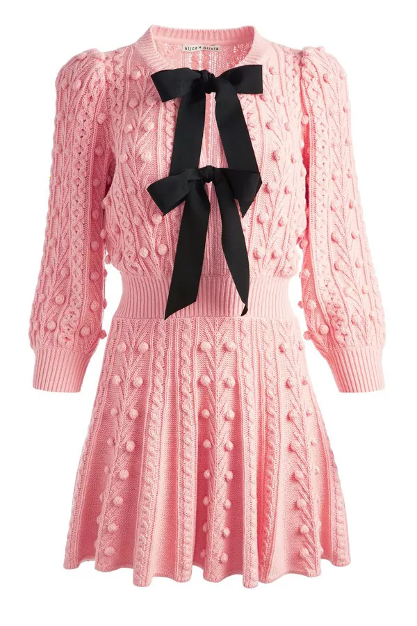 Kitty Puff Sleeve Sweater Dress by alice + olivia at THE MILE