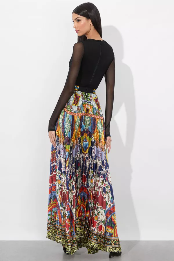 Katz Pleated Maxi Skirt by alice + olivia at THE MILE