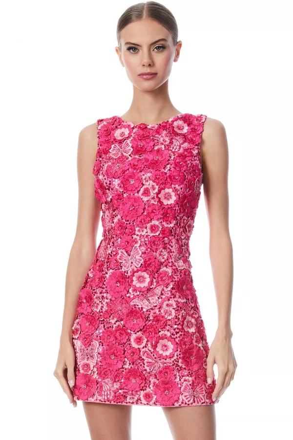 green emerald velvet dress Alice + Olivia