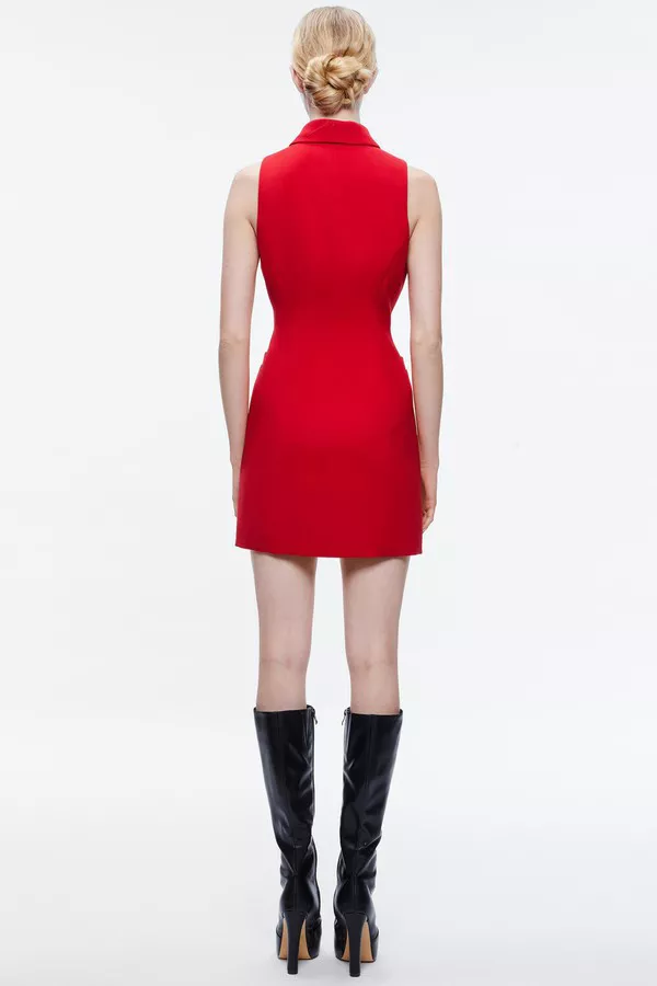 alice olivia latoya blazer mini dress Alice + Olivia LATOYA STRONG SHOULDER BLAZER MINI DRESS - CC303P54513K114