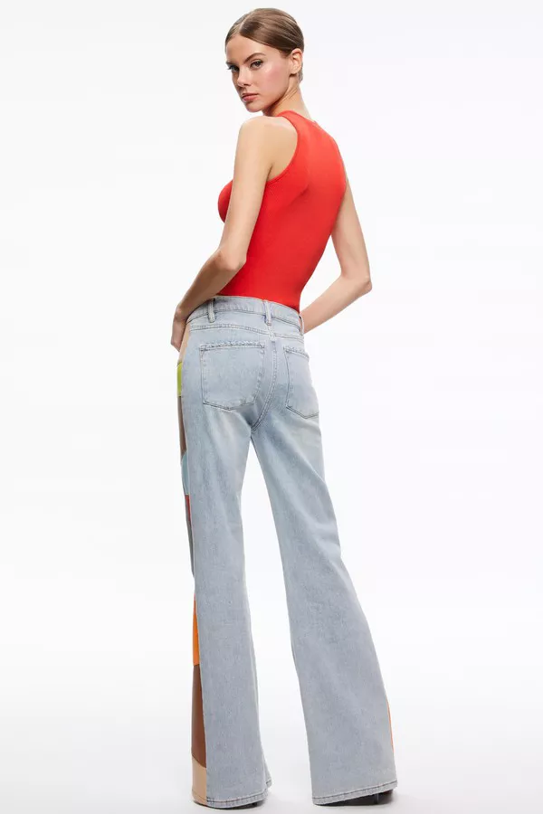 パーカー・フーディ Leather patch flared jeans-V2 + ALEXII RAINBOW BEAR CD808301FBLX453_01.jpg?sw=550&