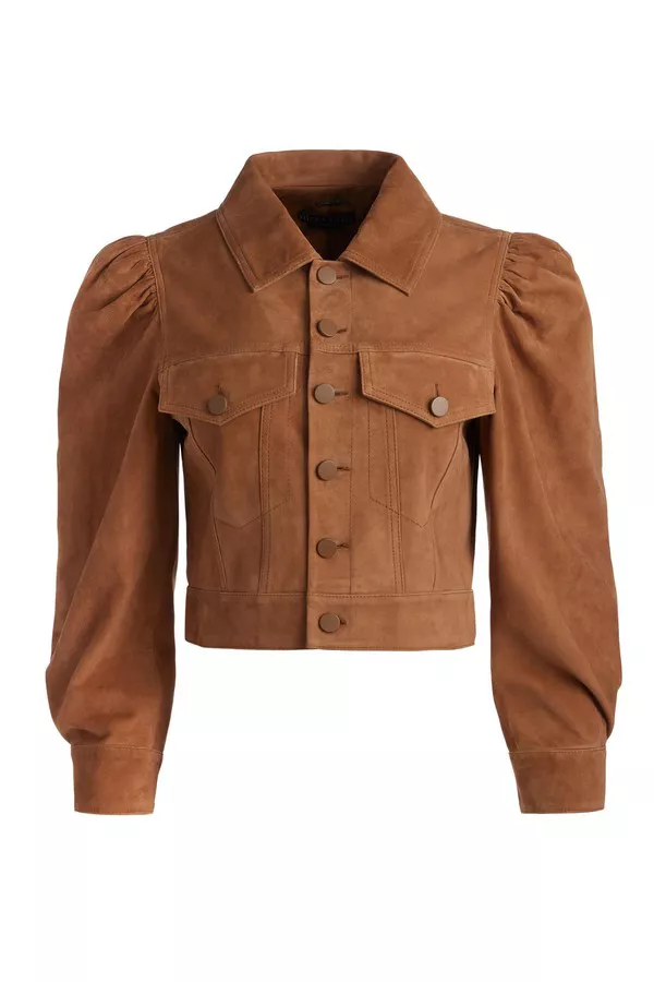 限定セール!ALICE + OLIVIA LANA ミニ 丈 ジャケット Lana Suede Jacket by Alice + Olivia at THE MILE