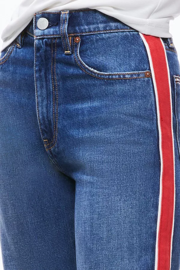 Weezy Side Stripe Jean by alice + olivia at THE MILE