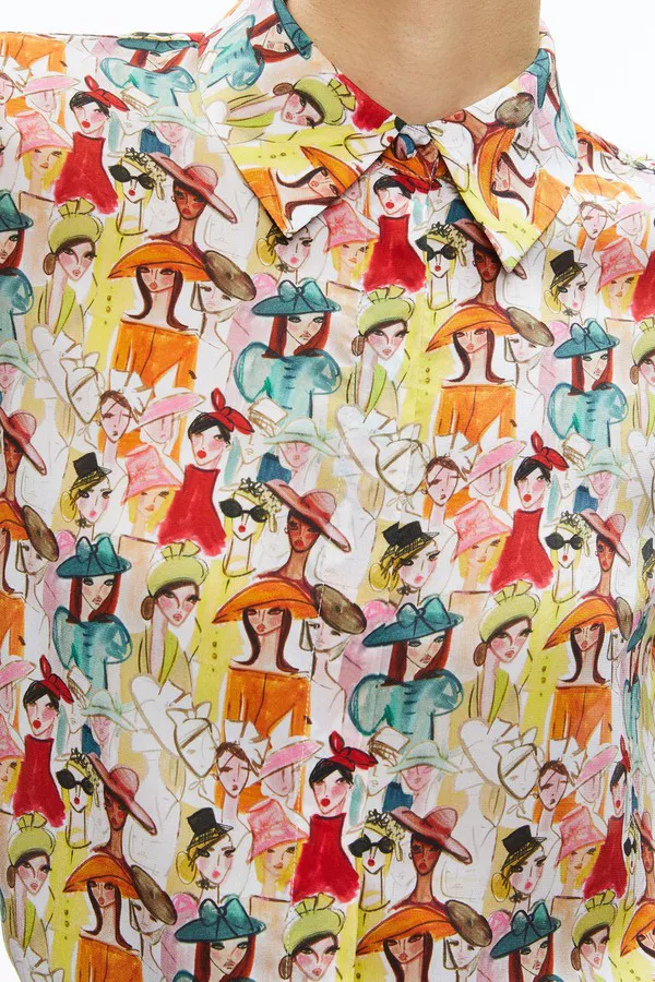 A+O X Blair Z Willa Placket Top by Alice + Olivia at THE MILE
