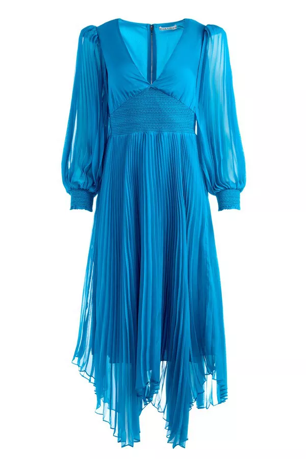 open lace back dress The Golden Hour Sunset Ombre Pleated Maxi Dress  Haute2Wear
