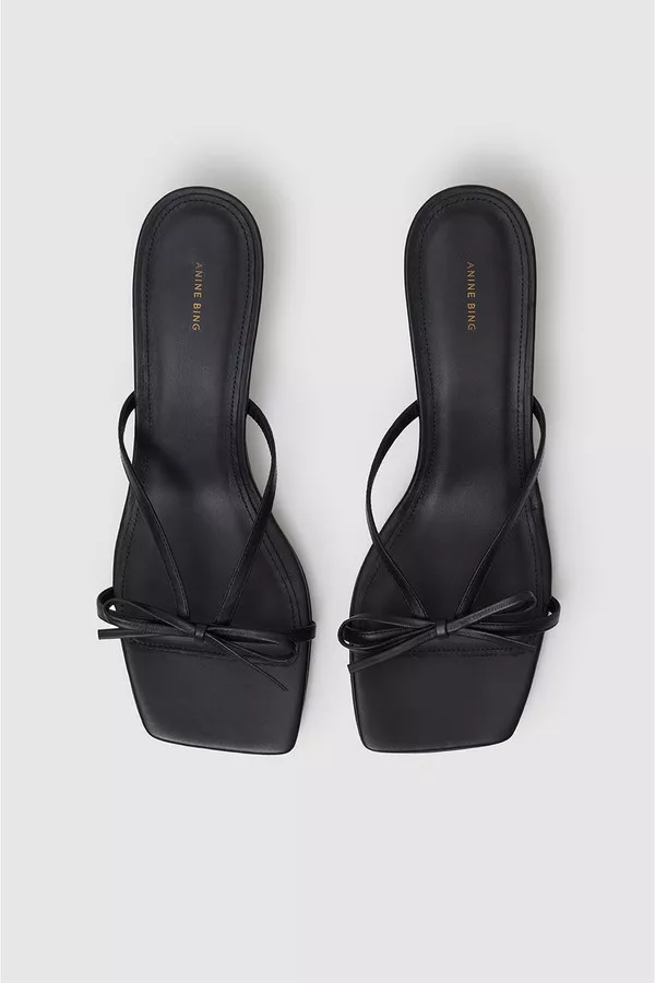 サンダル・ミュール ANINE BING Jackie Sandals - ANINE BING - Leather - Black ANINE BING Jackie Heels | Shopbop