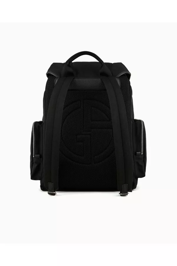 バックパック・リュック Giorgio Armani Grained Calf Leather Backpack Giorgio Armani Men's Tumbled Calf Leather Backpack