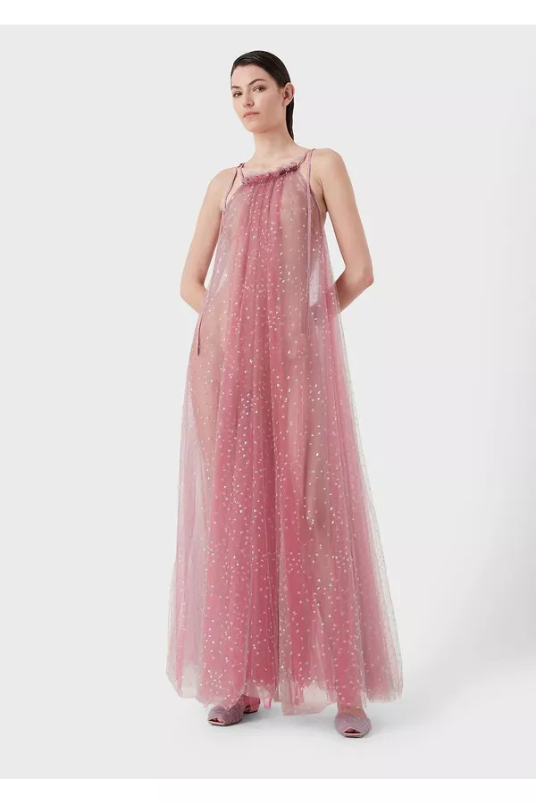 giorgio armani pink dress Starlit-Sky Tulle Dress by Giorgio Armani at THE MILE
