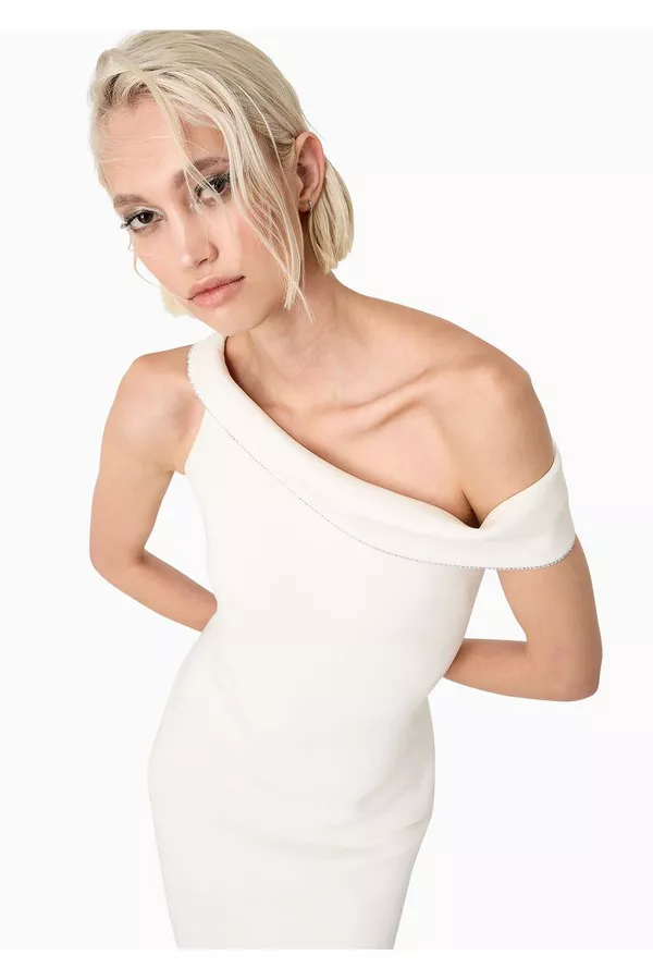 floaty off the shoulder dress Off the Shoulder Bridesmaids Dress Red / 6