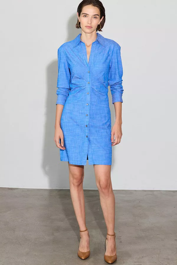 white christmas dresses Milano Denim Button Down main image 0