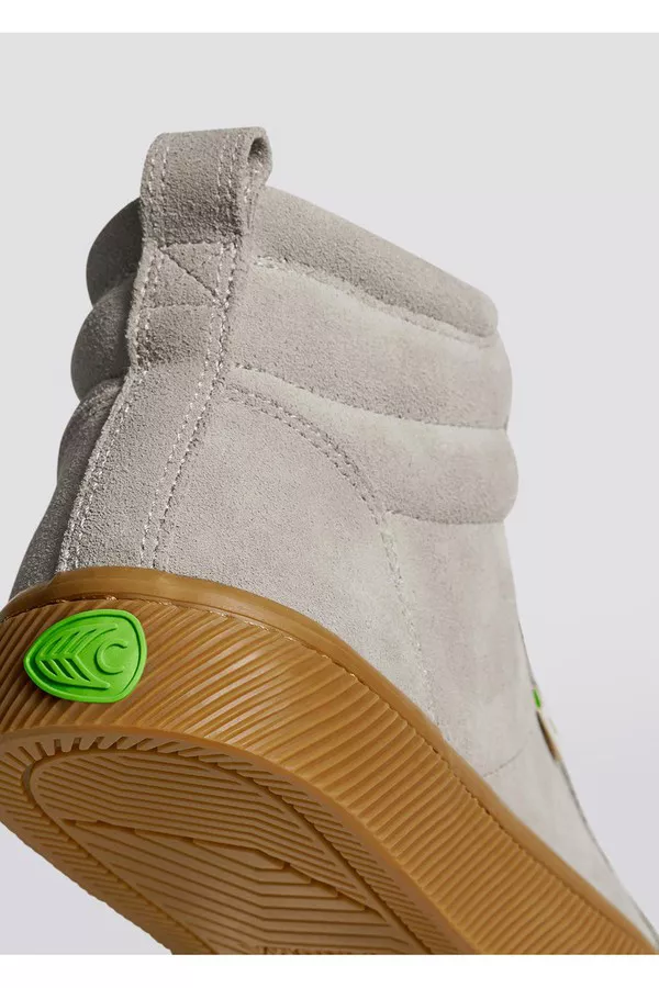 アムナ Oca High Gum Cloud Grey Suede Sneaker Women by Cariuma at