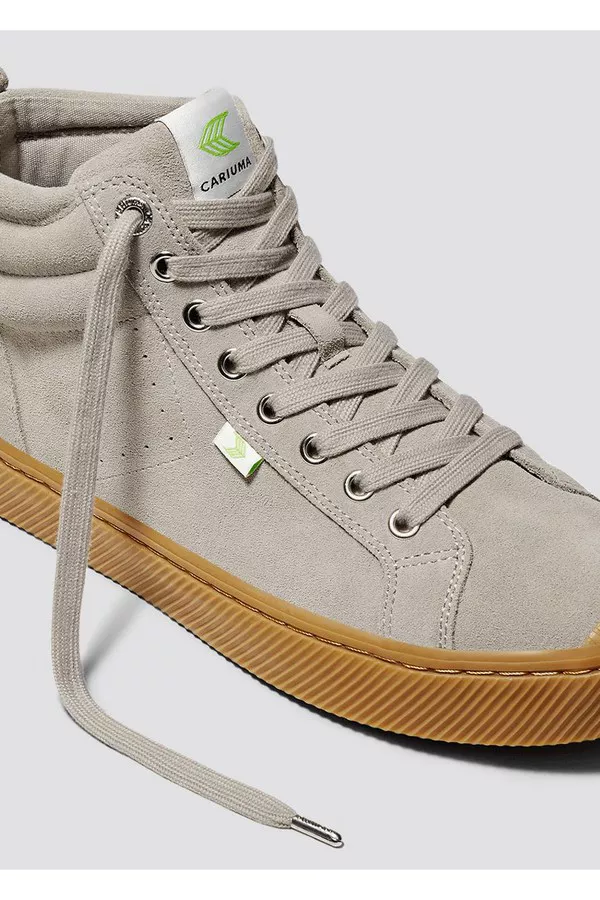 アムナ OCA High Gum Cloud Grey Suede Sneaker Men | Parallel