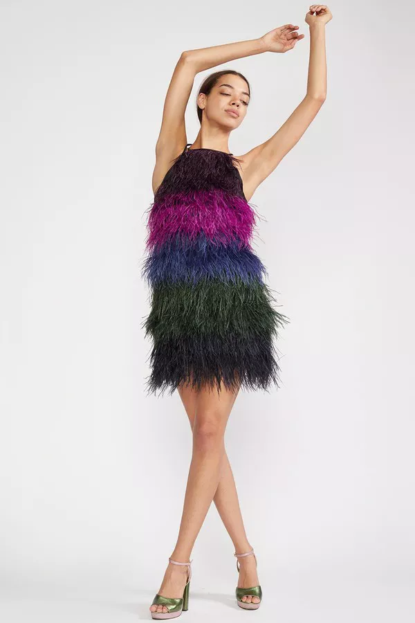 strapless open back dress Golden Hour Sequin Dress – Cynthia Rowley main image 0