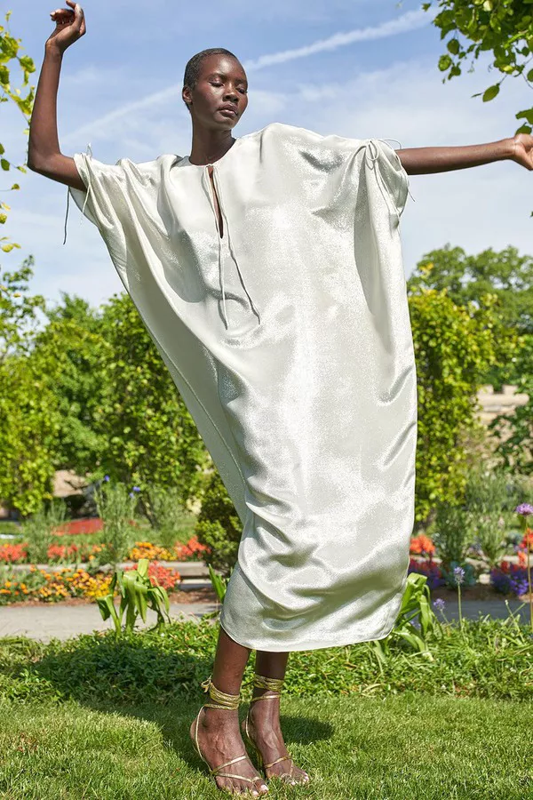 Silk Lame Kaftan by Cynthia Rowley at THE MILE