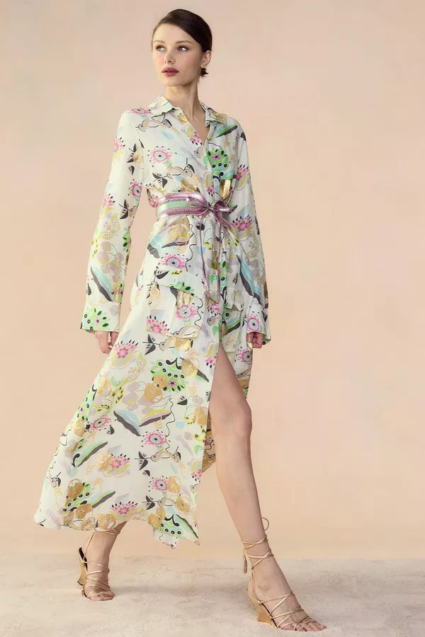 linen cap sleeve dress The Wrap Dress in Linen main image 0