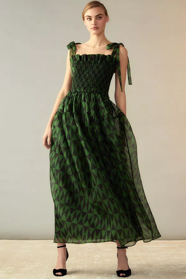 Evergreen Organza Dress by Cynthia Rowley at THE MILE