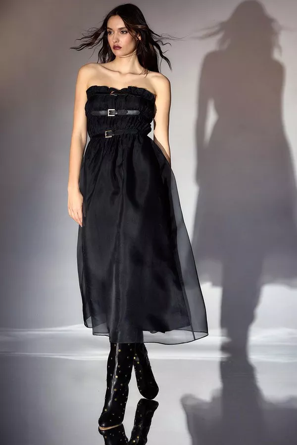 cynthia rowley organza dress Buckle Up Silk Organza Dress by Cynthia Rowley at THE MILE