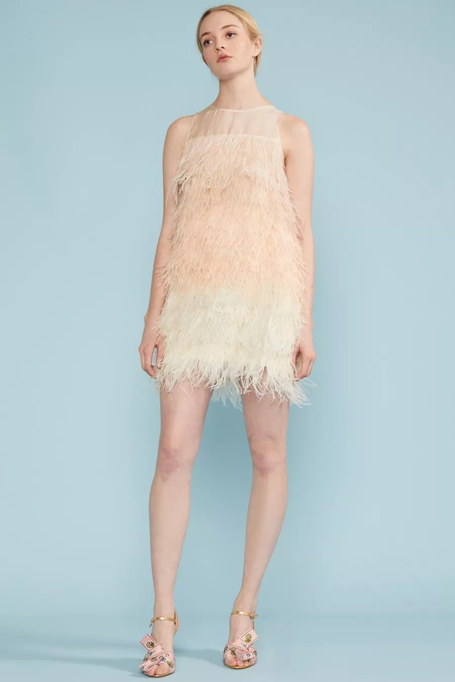 Cynthia rowley feather dress Clearance