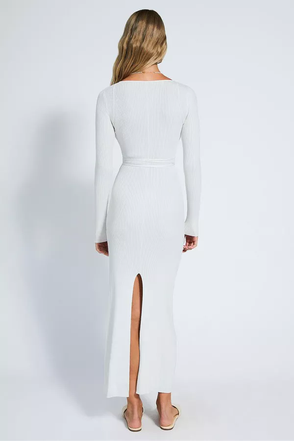 maxi dresses new york and company Belted Wrap Maxi Dress
