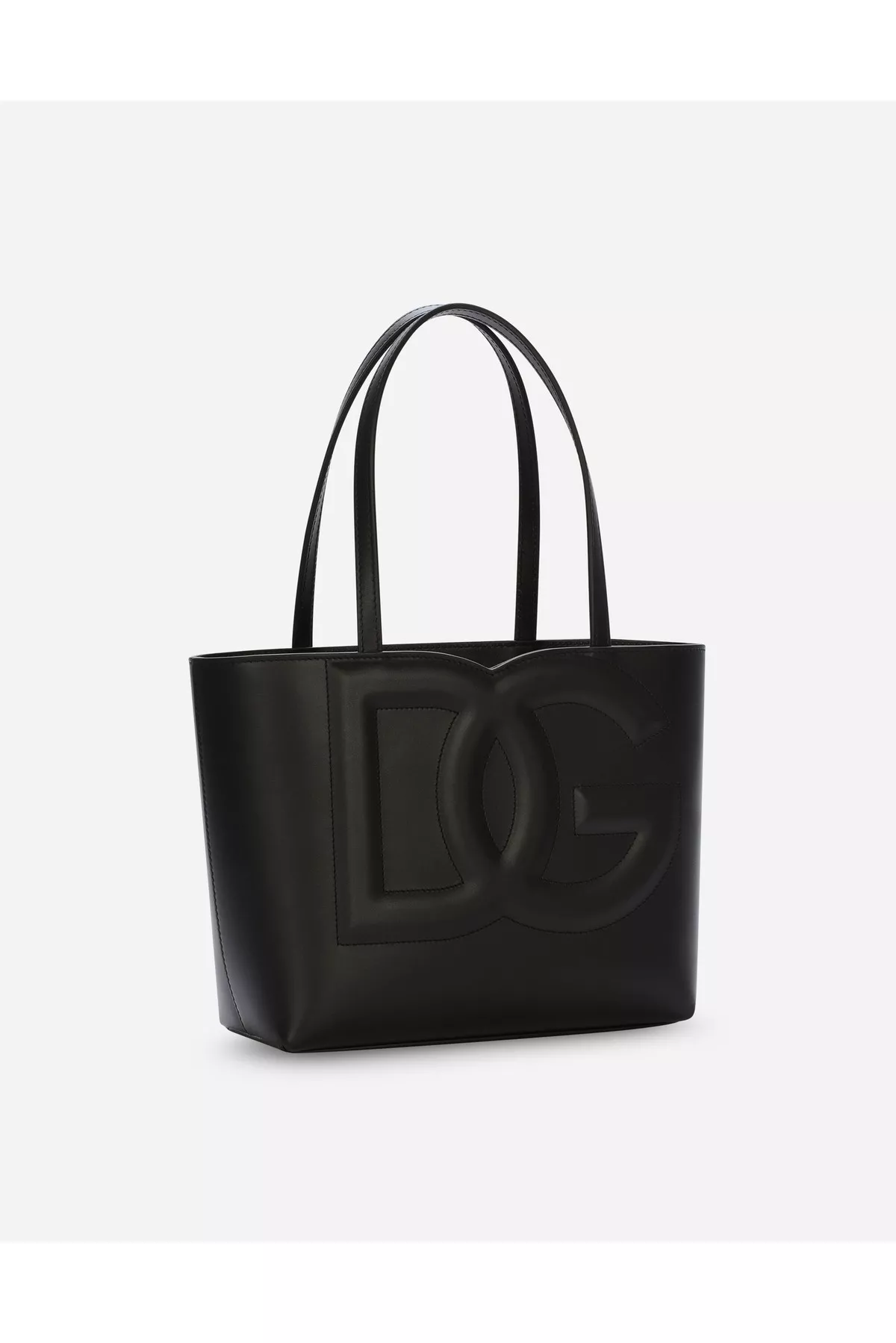Small Calfskin Dg Logo Bag Shopper by Dolce & Gabbana at THE