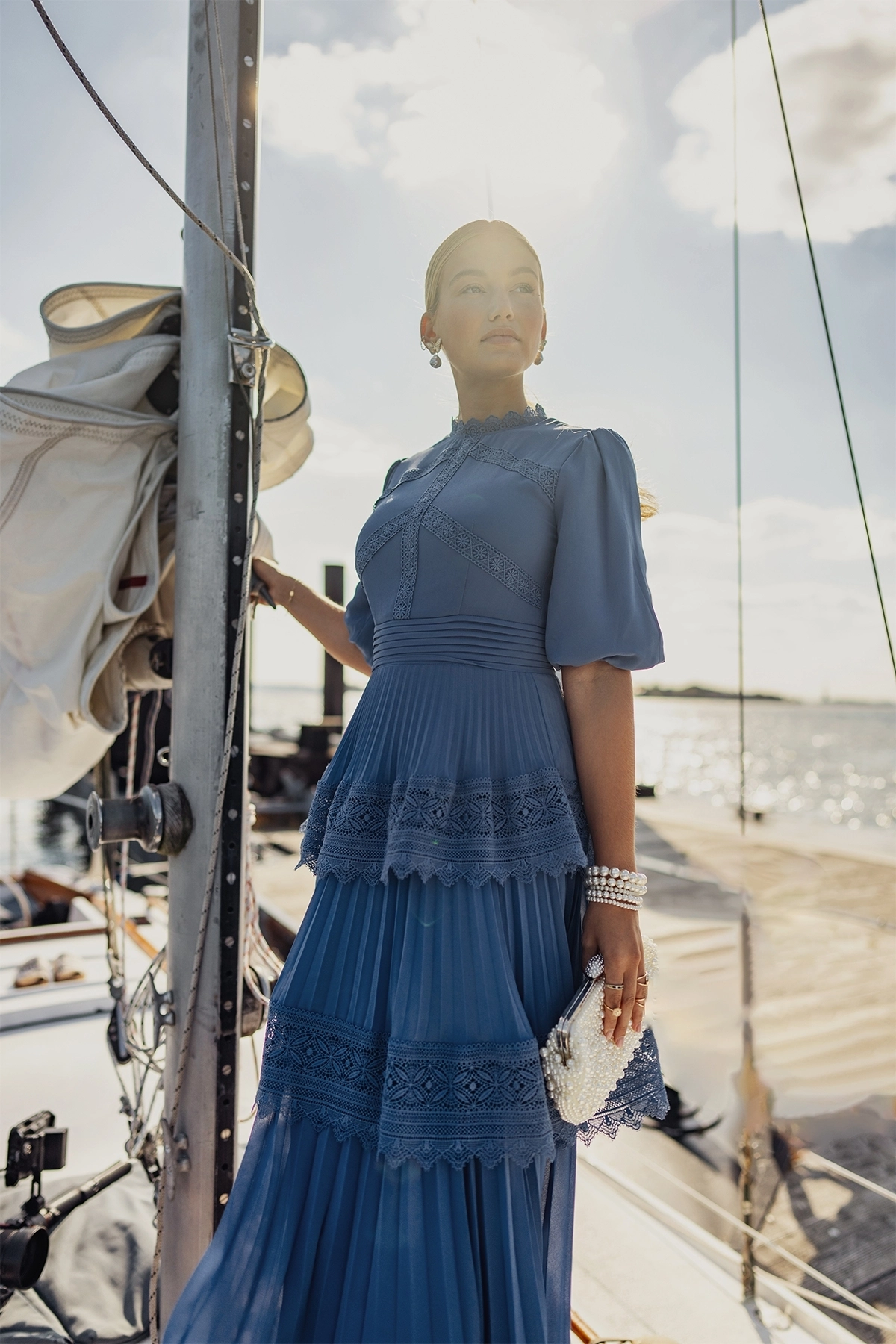 Ellie Makir Nude Knitted Dress