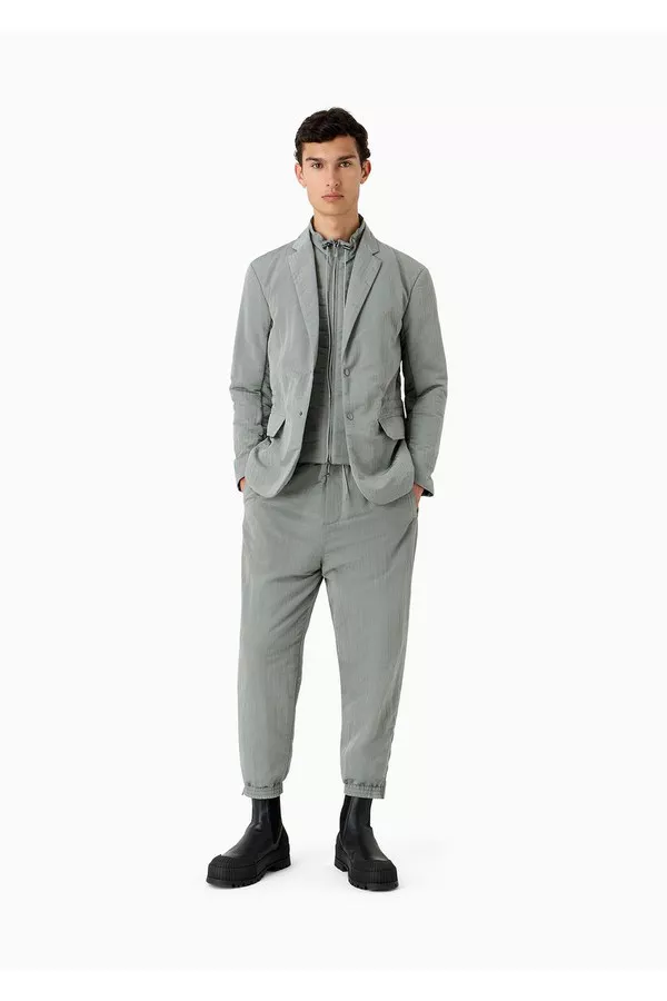 EMPORIO armani グレーワイドスラックス GIORGIO ARMANI