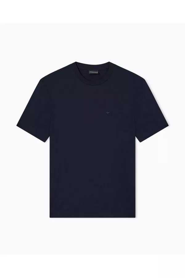 EMPORIO ARMANI Tシャツ マイクロイーグル EM001400-F0085 Modal Jersey T-Shirt With Micro Eagle Embroidery by Emporio