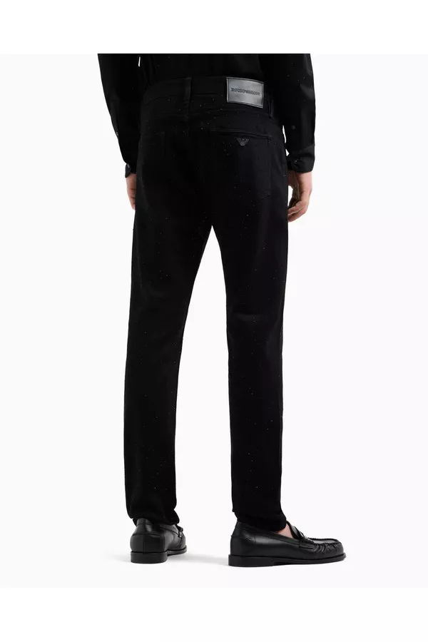 パンツ y2k archive EMPORIO ARMANI Black denim J20 high-waisted super-skinny leg jeans in stretch denim