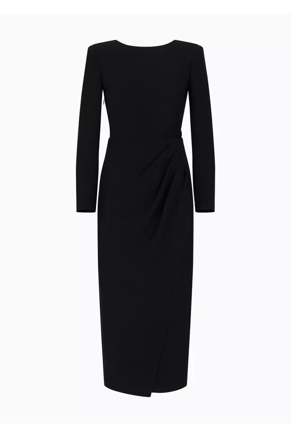 knee length dresses for ladies Buy vintage Y2K Asymmetric Emporio Armani midi skirt at Cavalli e Nastri main image 1