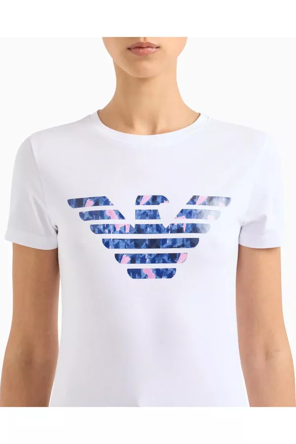 Asv Stretch-Jersey Slim-Fit T-Shirt With Oversized Eagle