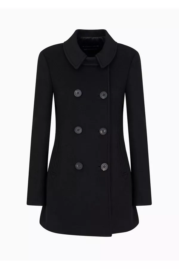 【EMPORIO ARMANI】Pea coat　ピーコート Double-Breasted Pea Coat In Casentino Wool by Emporio Armani at