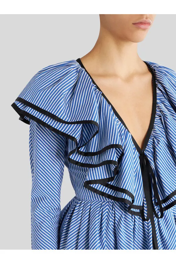 Kerry Striped Ruffle Dress Herlipto Kerry Striped Ruffle Dress