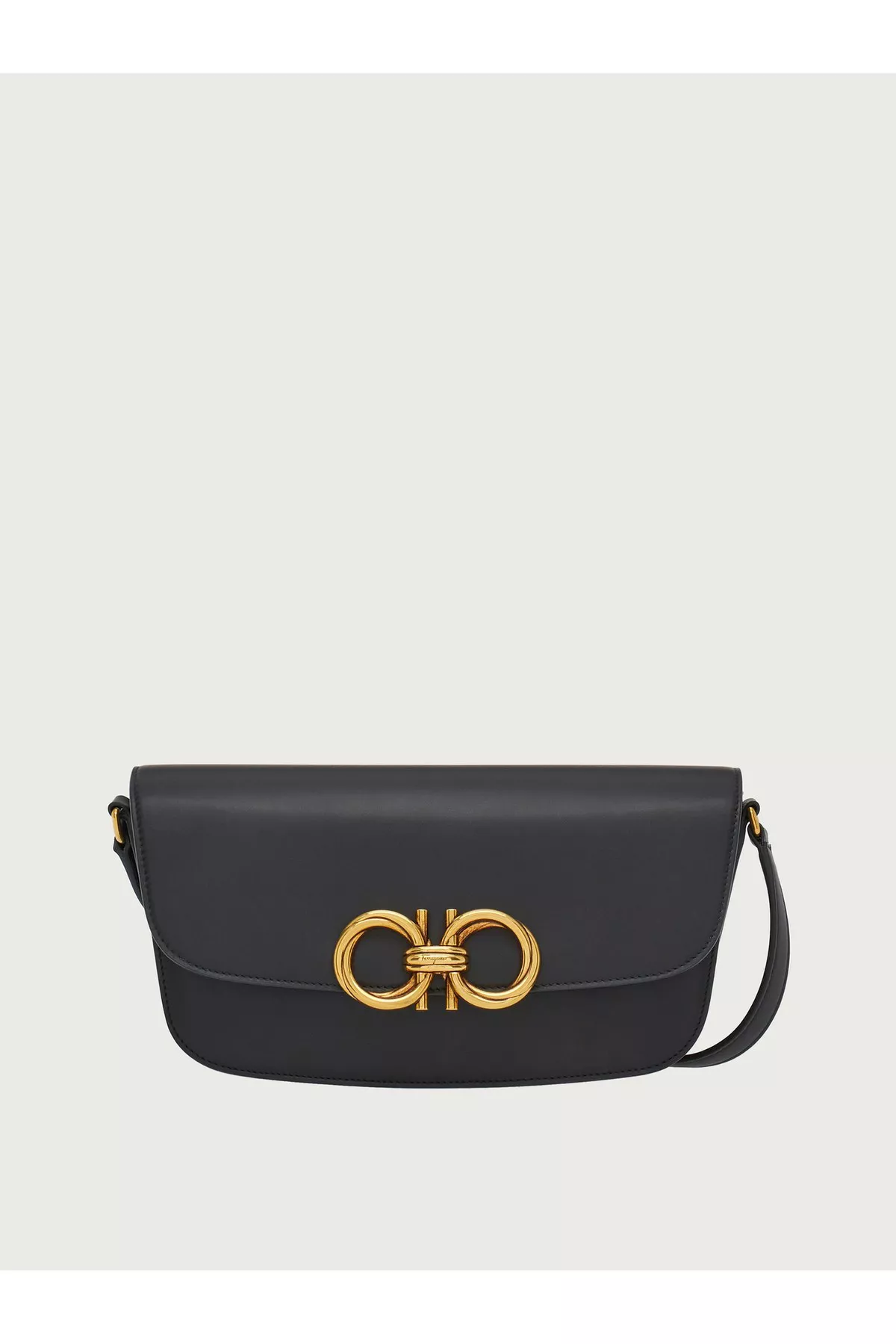 【FERRAGAMO】TRAPEZIO FERRAGAMO - Trapezio leather crossbody bag black - The Corner